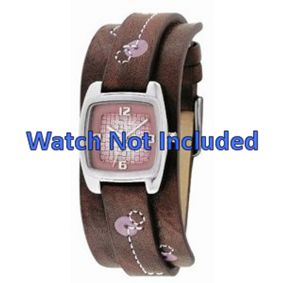Fossil horlogeband JR-9512 Leder Bruin 12mm