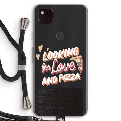 Pizza is the answer: Pixel 4a 5G Transparant Hoesje met koord