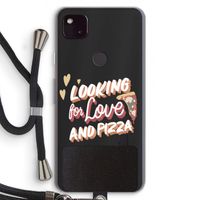 Pizza is the answer: Pixel 4a 5G Transparant Hoesje met koord