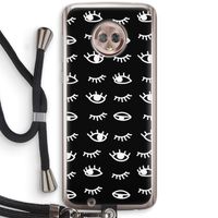 Eye pattern #3: Motorola Moto G6 Transparant Hoesje met koord