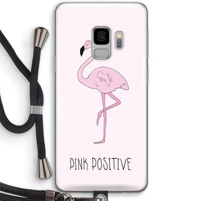 Pink positive: Samsung Galaxy S9 Transparant Hoesje met koord