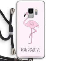 Pink positive: Samsung Galaxy S9 Transparant Hoesje met koord Pink positive: Samsung Galaxy S9 Transparant Hoesje met koord