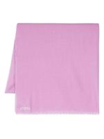 ISABEL MARANT écharpe frangée à logo en jacquard - Rose