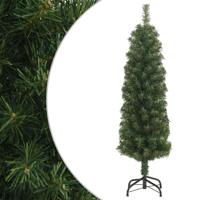 Kunstkerstboom met standaard smal 120 cm PVC groen