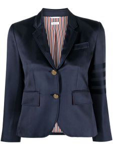 Thom Browne 4-Bar single-breasted silk blazer - Bleu