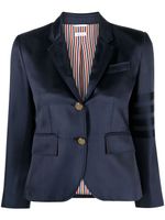 Thom Browne 4-Bar single-breasted silk blazer - Bleu - thumbnail