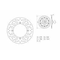 BREMBO Serie Oro remschijf, remschijven voor de moto, vast 68B407C7