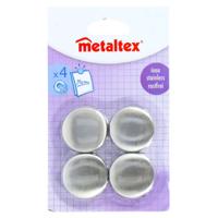 Metaltex magneten rond 4 stuks rvs