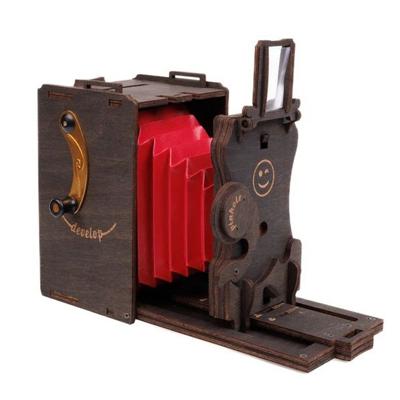 JollyLook DIY Pinhole Mini Instant Filmcamera-bouwset, Bruin gekleurd