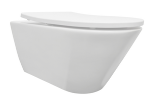 Sub StereoLine rimless hangend toilet met softclose- en quick release-zitting, mat wit