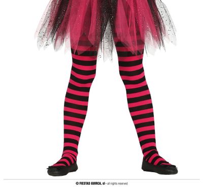 Panty roze/zwart kind