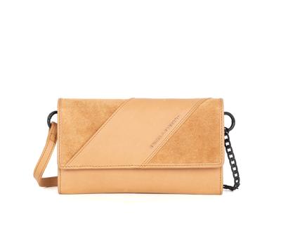 Spikes en Sparrow Mini Crossbody / Wallet Portemonnee RFID Flower Camel