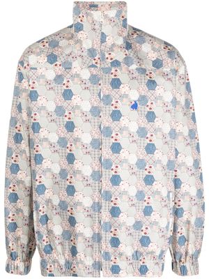 Chloe Nardin veste légère en coton à motif géométrique - Bleu