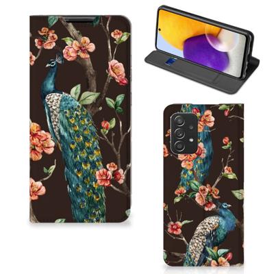 Samsung Galaxy A72 (5G/4G) | Hoesje maken | Pauw met Bloemen