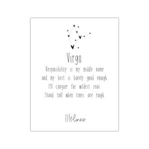 Mini Poster • Sterrenbeeld Virgo - Engels