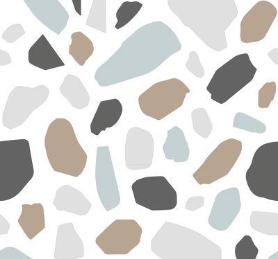 Grijs terrazzo behang stenen