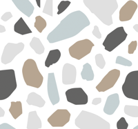 Grijs terrazzo behang stenen