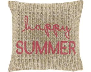 Kussen happy summer 45 x 45 cm suger pink
