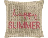 Kussen happy summer 45 x 45 cm suger pink