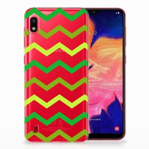 Samsung Galaxy A10 TPU bumper Zigzag Groen