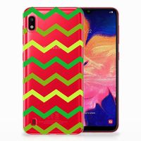 Samsung Galaxy A10 TPU bumper Zigzag Groen