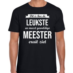 Leukste meester cadeau t-shirt zwart voor heren