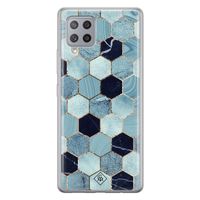 Samsung Galaxy A42 siliconen hoesje - Blue cubes