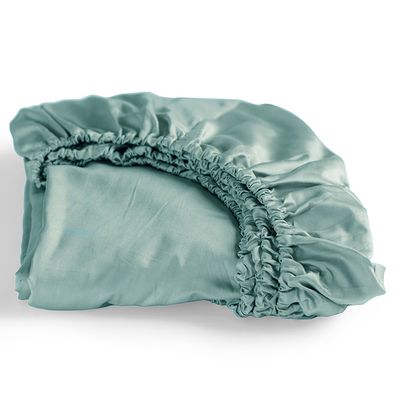 Cinderella Sundays Hoeslaken Satijn Mineral Green-1-persoons (100x200 cm)
