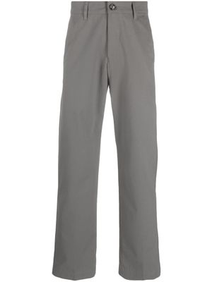 AMI Paris pantalon en coton à coupe droite - Gris