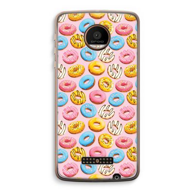 Pink donuts: Motorola Moto Z Force Transparant Hoesje