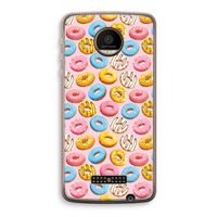 Pink donuts: Motorola Moto Z Force Transparant Hoesje