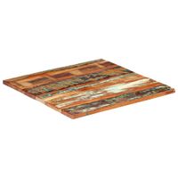 Tafelblad vierkant 25-27 mm 80x80 cm massief gerecycled hout - thumbnail