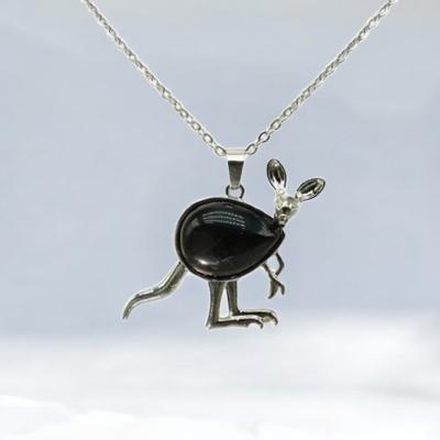 Ketting Kangoeroe en Obsidiaan - Sieraden - Spiritueelboek.nl