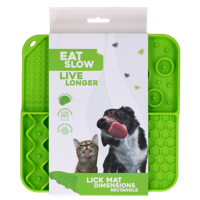 Eat Slow Live Longer Lick Mat Dimensions Rectangle Groen