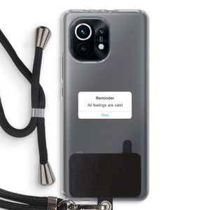 Reminder: Xiaomi Mi 11 Transparant Hoesje met koord