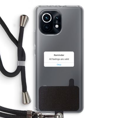 Reminder: Xiaomi Mi 11 Transparant Hoesje met koord