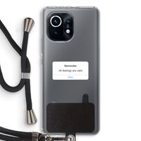 Reminder: Xiaomi Mi 11 Transparant Hoesje met koord