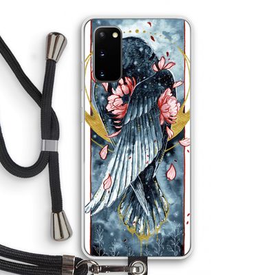 Golden Raven: Samsung Galaxy S20 Transparant Hoesje met koord