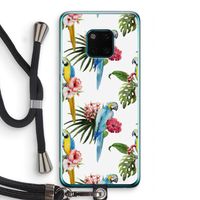 Kleurrijke papegaaien: Huawei Mate 20 Pro Transparant Hoesje met koord