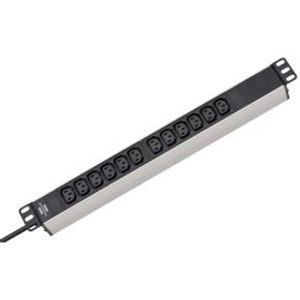 Alu-Line 19 Rack Mount Power Strip | IEC-320-C14 to 12x IEC-320-C13