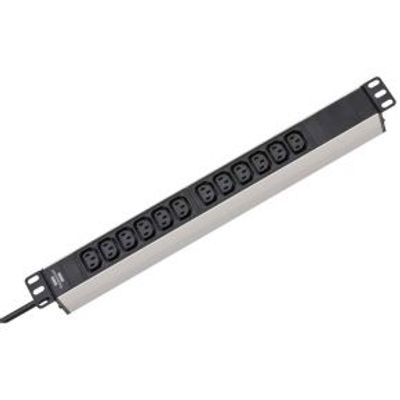 Alu-Line 19 Rack Mount Power Strip | IEC-320-C14 to 12x IEC-320-C13