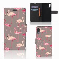 Sony Xperia XZ | Sony Xperia XZs | Telefoonhoesje | Met pasjeshouder | Flamingo