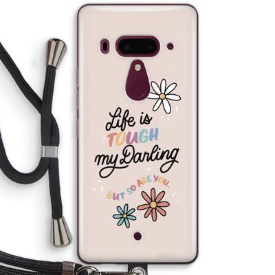 Tough Life: HTC U12+ Transparant Hoesje met koord