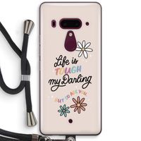 Tough Life: HTC U12+ Transparant Hoesje met koord