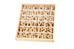 Letters & cijfers Creotime hout 4cm assorti