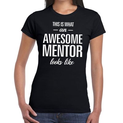 Awesome mentor cadeau t-shirt zwart voor dames Awesome mentor cadeau t-shirt zwart voor dames