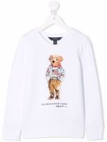POLO RALPH LAUREN KIDS t-shirt à imprimé Polo Bear - Blanc