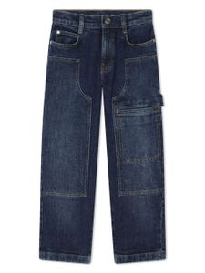 Marc Jacobs Kids jean droit à design à empiècements - Bleu