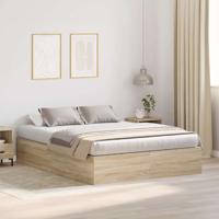 Bedframe Sonoma eiken 190 x 140 x 31.5 cm Bewerkt hout