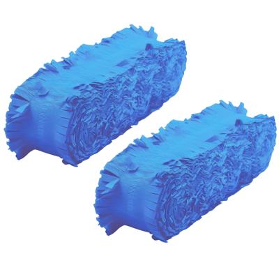 Crepe papier feest slingers/guirlande - 2x - 6 meter - blauw - feestversiering - uni kleuren Crepe papier feest slingers/guirlande - 2x - 6 meter - blauw - feestversiering - uni kleuren